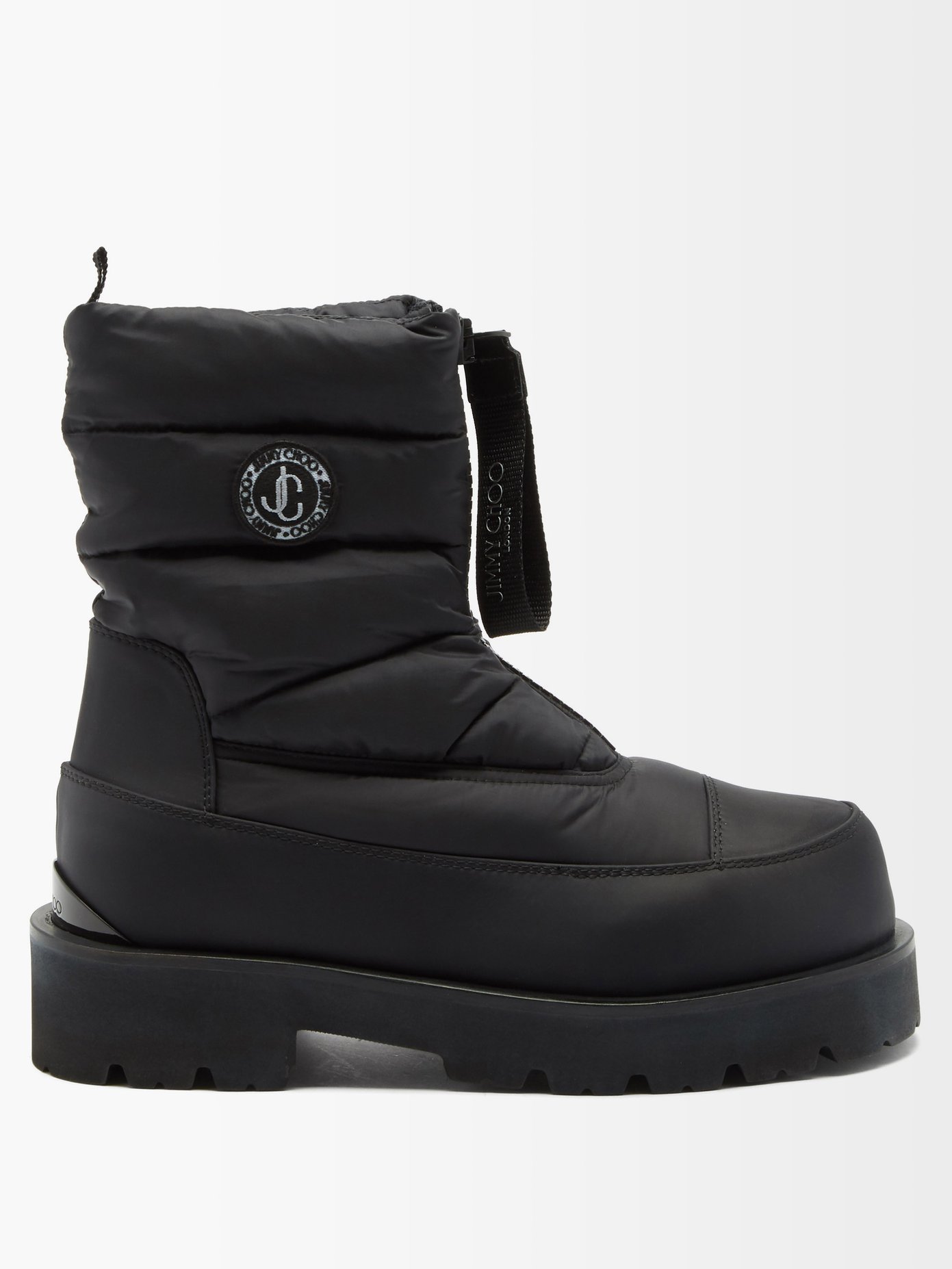 지미 추 케이 패딩 스노우 부츠 Jimmy Choo Black Kai padded zip-front snow boots