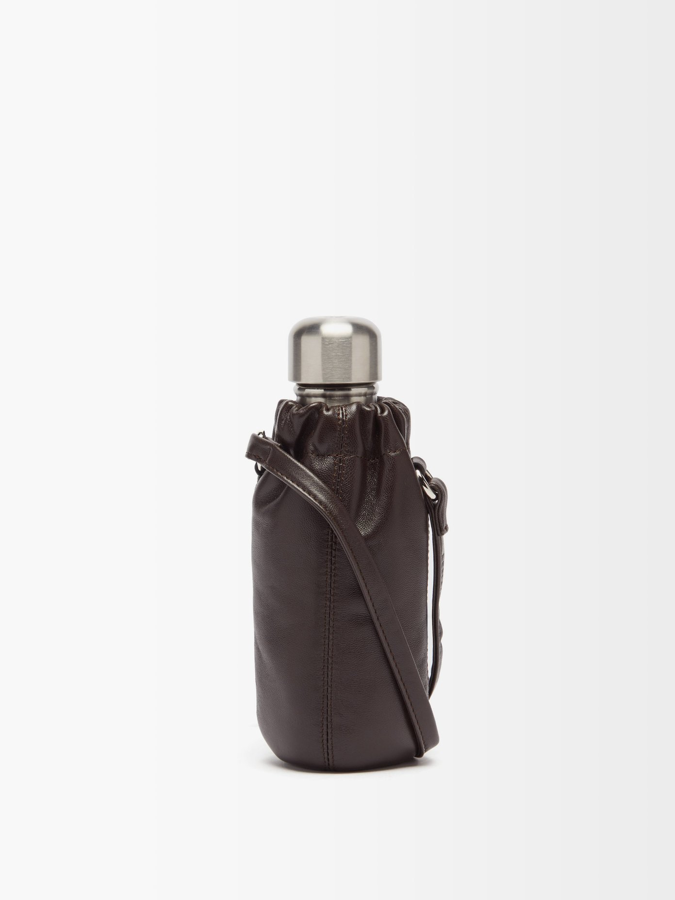 르메르 Lemaire Brown Water bottle and leather holder