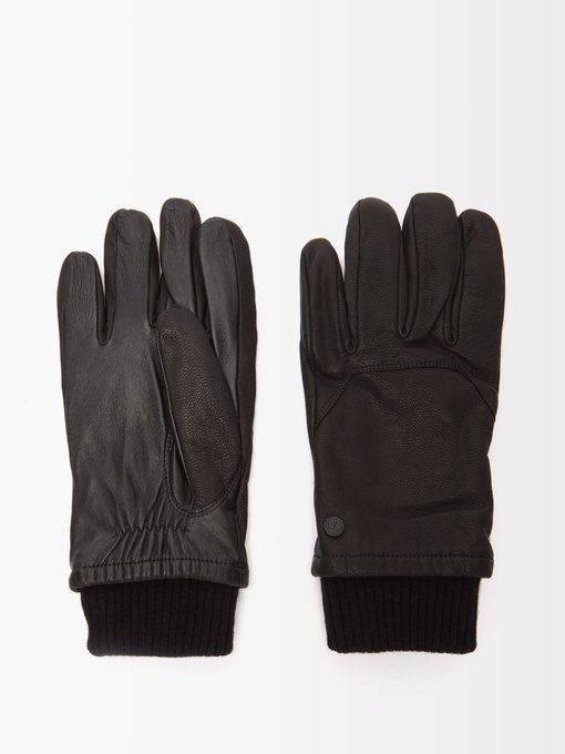 Canada Goose Goose Snow Mantra Leather-trim Down-filled Mittens in Black for Men Mens Accessories Gloves 