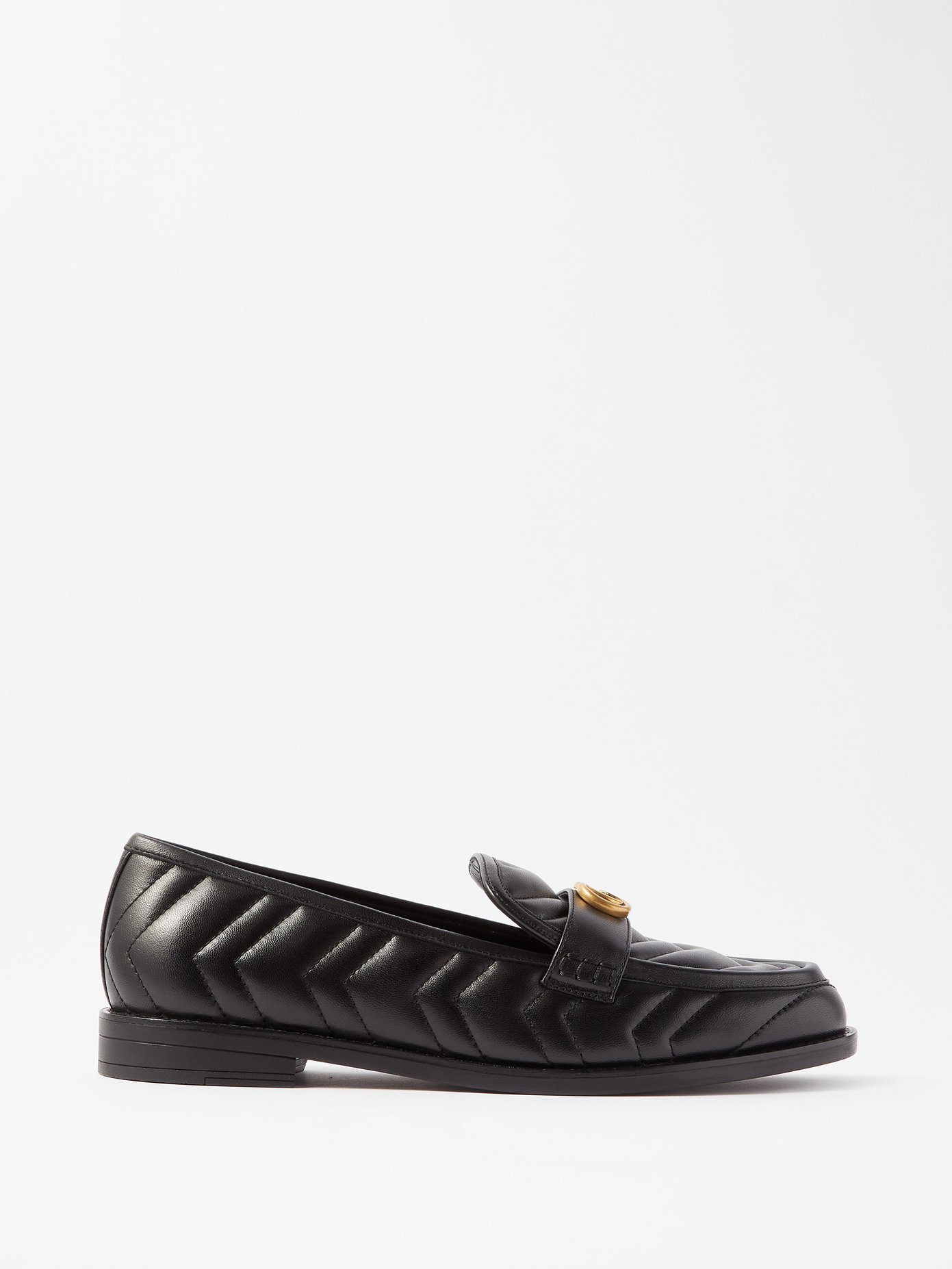 구찌 마몽 퀼팅 로퍼 Gucci Black Marmont quilted leather loafers