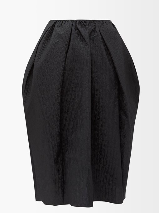 Jupe asymétrique plissée en satin de soie Matchesfashion Femme Vêtements Jupes Jupes asymétriques 