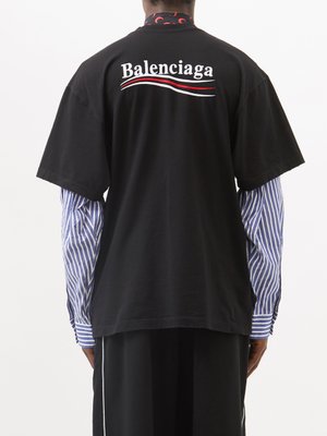 black balenciaga tee