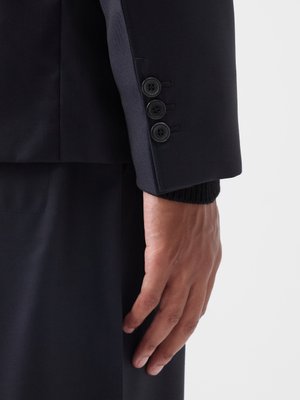 Blazer habillé en sergé à empiècement logo Matchesfashion Femme Vêtements Manteaux & Vestes Vestes Blazers 
