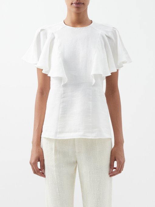 Mode Shirts Longshirts Chloé Chloe Top Bluse Hemd aus Seide in Gr 40 