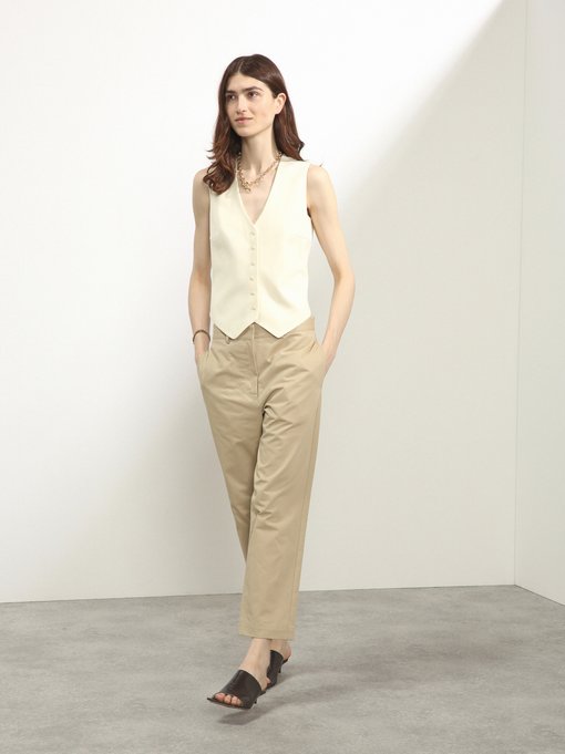 Womens Clothing Trousers Arma Suede Skinny Trousers in Natural Slacks and Chinos Skinny trousers 