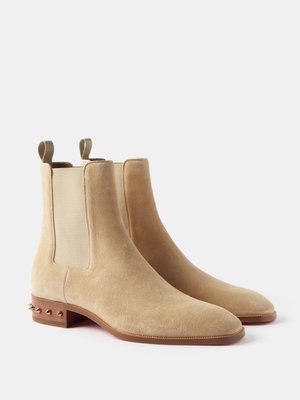 Brown Validobi logo-plaque suede ankle boots