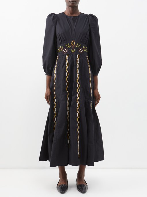 Robe coton à broderie anglaise et découpes Amara Coton RHODE en coloris Neutre Femme Robes Robes RHODE 