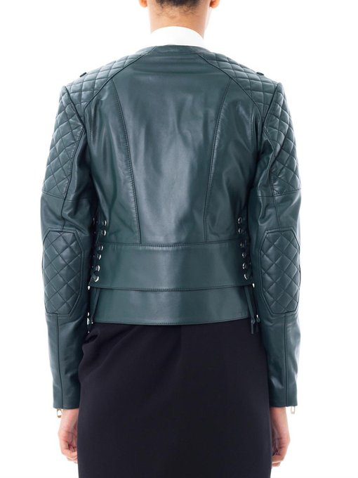 balenciaga quilted leather jacket