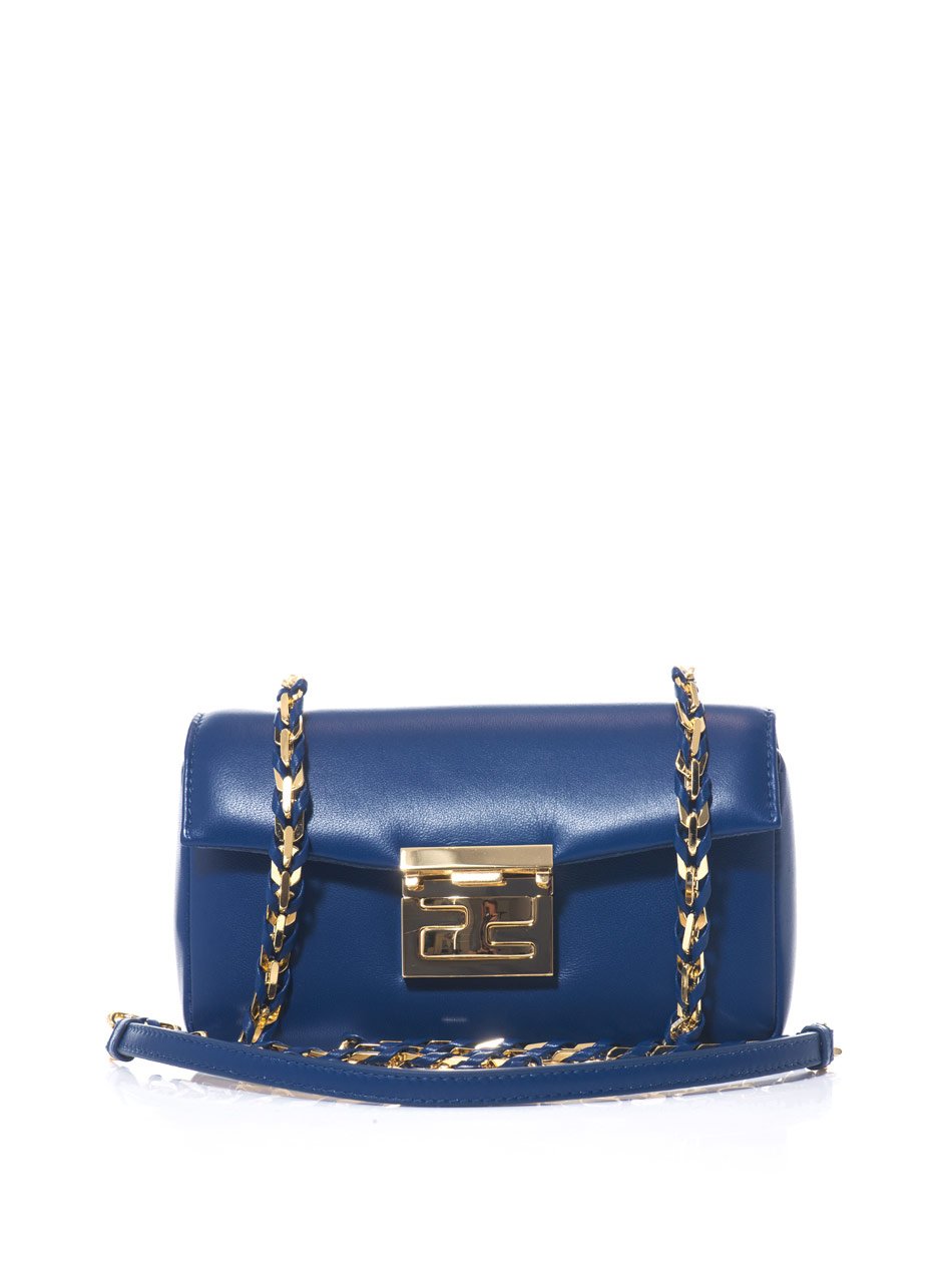 fendi baguette mini leather shoulder bag