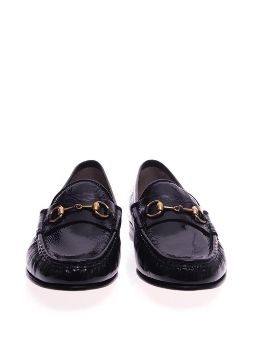 gucci patent loafers
