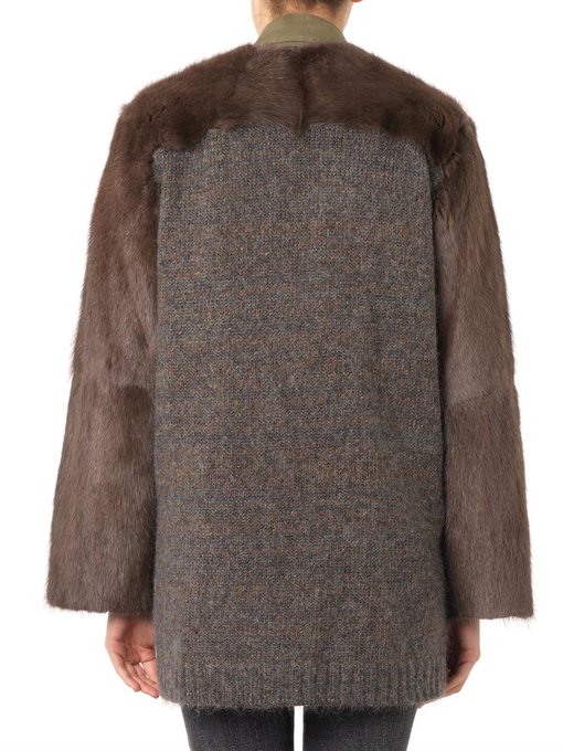 Adele fur and knitted jacket | Isabel Marant | MATCHESFASHION UK