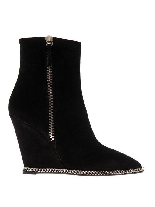 suede wedge ankle boots uk