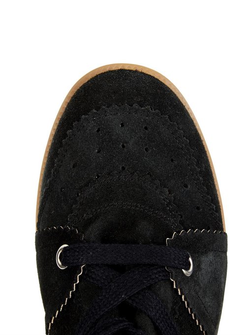 bobby suede wedge sneakers