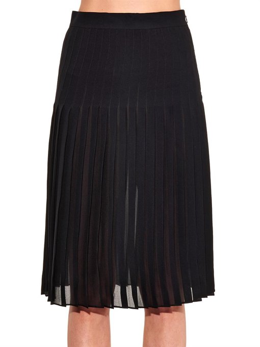 Pleated crepe midi skirt | Givenchy | MATCHESFASHION US