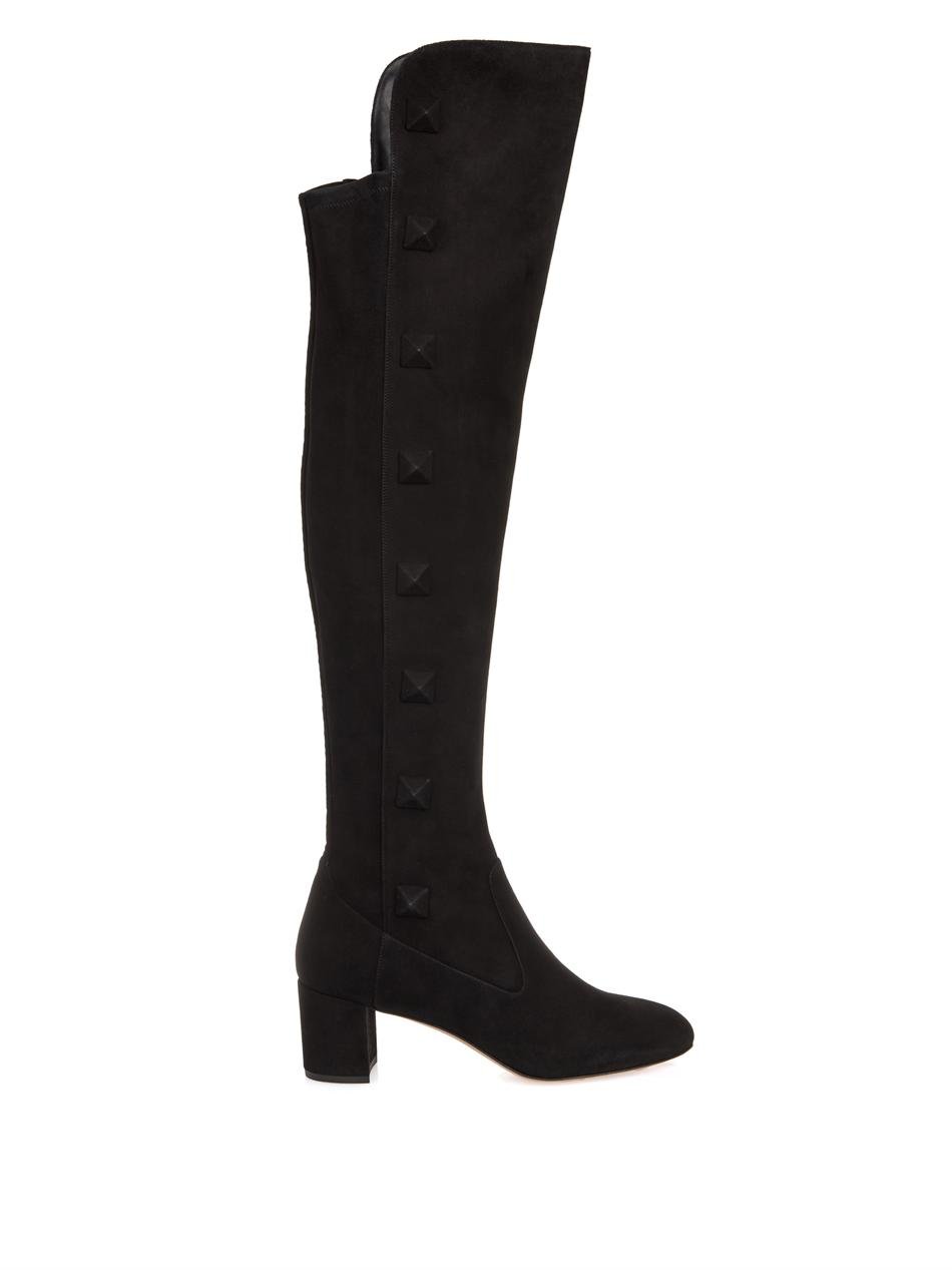 valentino rockstud over the knee boots