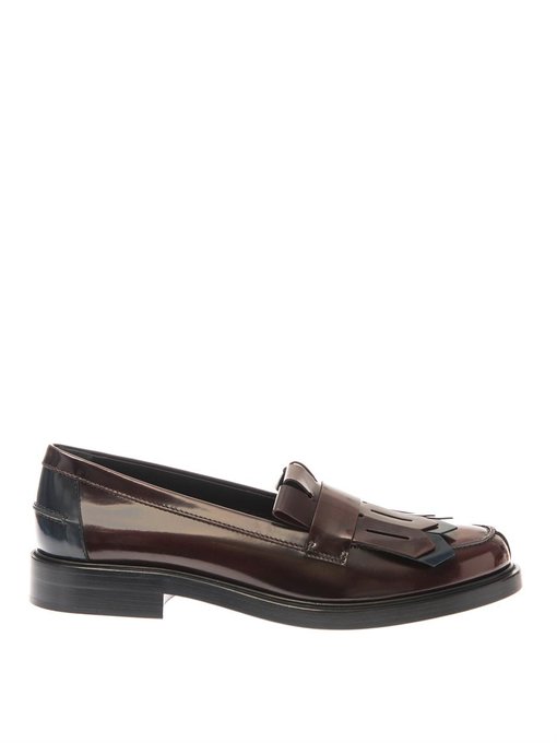 Cuoio bi-colour patent-leather loafers | Tod's | MATCHESFASHION US