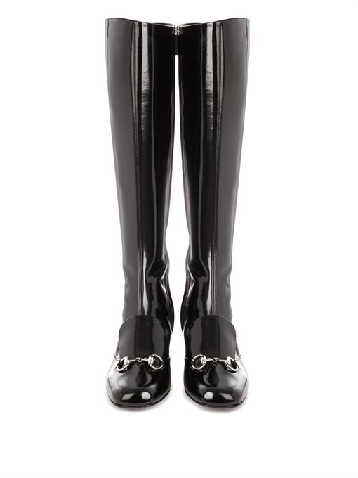 Lillian horsebit leather boots | Gucci 