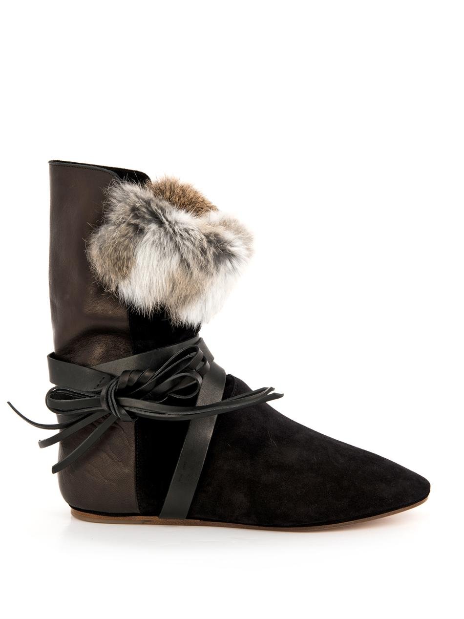 isabel marant fur boots