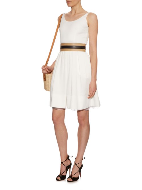 Sophie Theallet Michelle Diamond-jacquard Pleated Dress White - 80% Off Sale