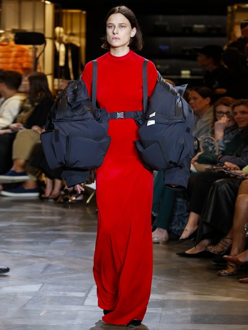 Vetements X Juicy Couture Velour Maxi Dress Red - 80% Off Sale