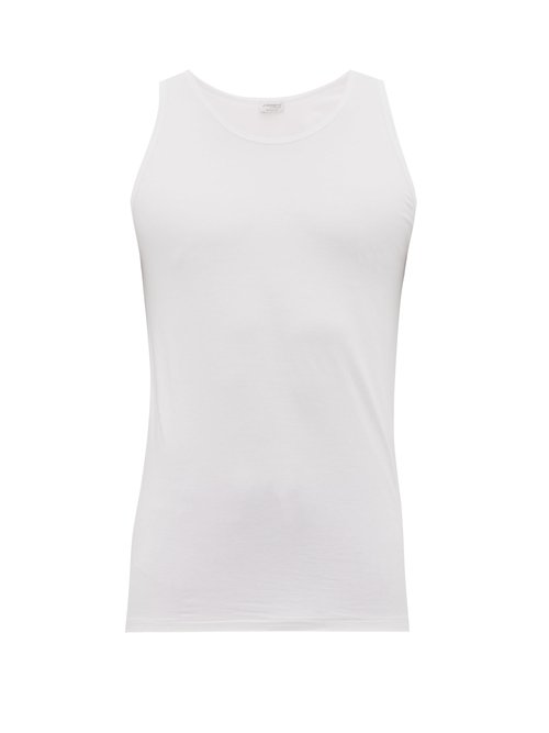 Zimmerli - Pure Comfort Stretch-cotton Vest - Mens - White