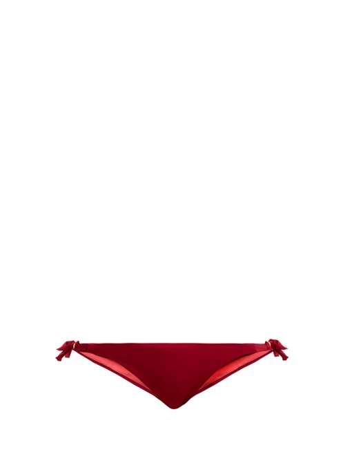 Biondi - Ria Side-tie Bikini Briefs - Womens - Burgundy