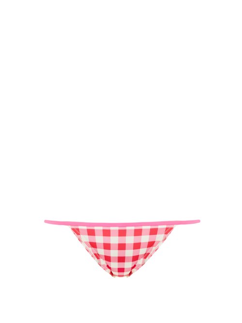 Solid & Striped - The Morgan Gingham Bikini Briefs - Womens - Pink