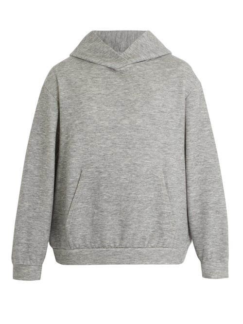 Raey – Hooded Cashmere-blend Sweatshirt – Mens – Grey Marl