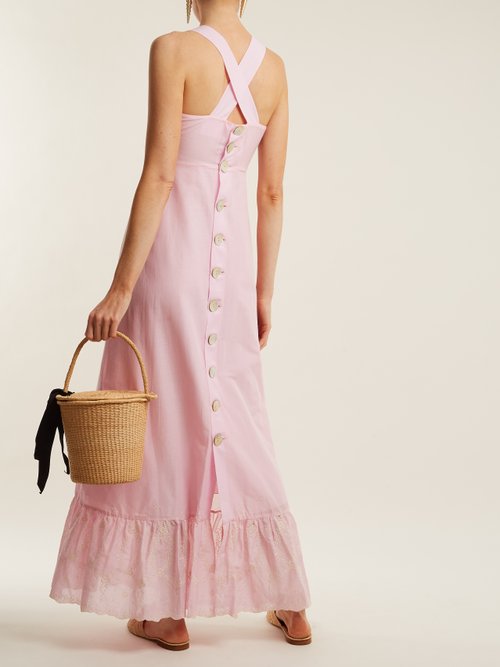 Athena Procopiou Julia Back-button Dress Light Pink - 80% Off Sale