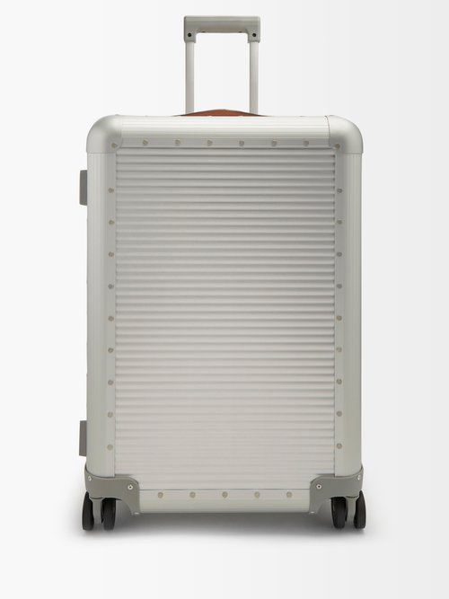 Fpm Milano - Spinner 68 Stud-embellished Suitcase - Mens - Silver
