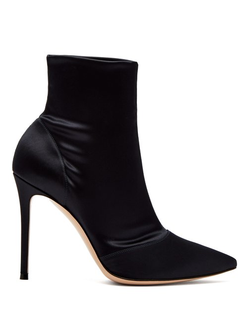 Elite 100 stretch-satin ankle boots by Gianvito Rossi shoes online ...