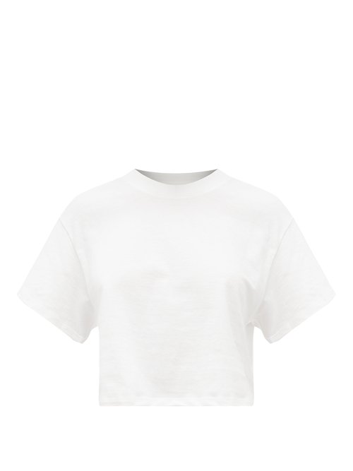 X Karla - The Crop Cotton-jersey T-shirt White