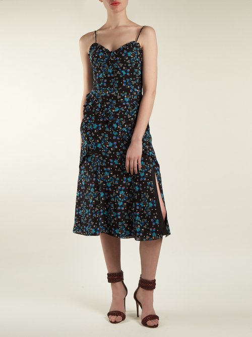 Altuzarra Menara Floral-print Dress Black Print - 80% Off Sale