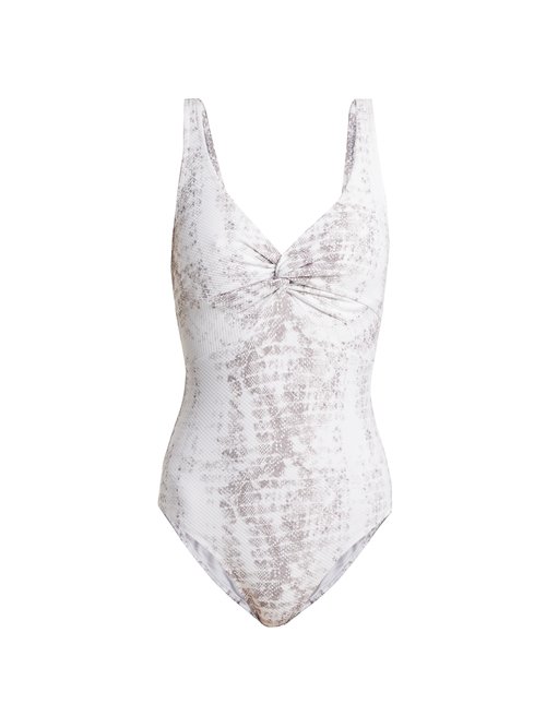 Heidi Klein - Core Knotted Snake-print Swimsuit - Womens - Python