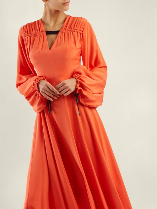 Buy Roksanda Houma Silk Dress Pink online - shop best Roksanda clothing sales