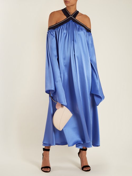 Roksanda Luella Off-the-shoulder Dress Blue - 80% Off Sale