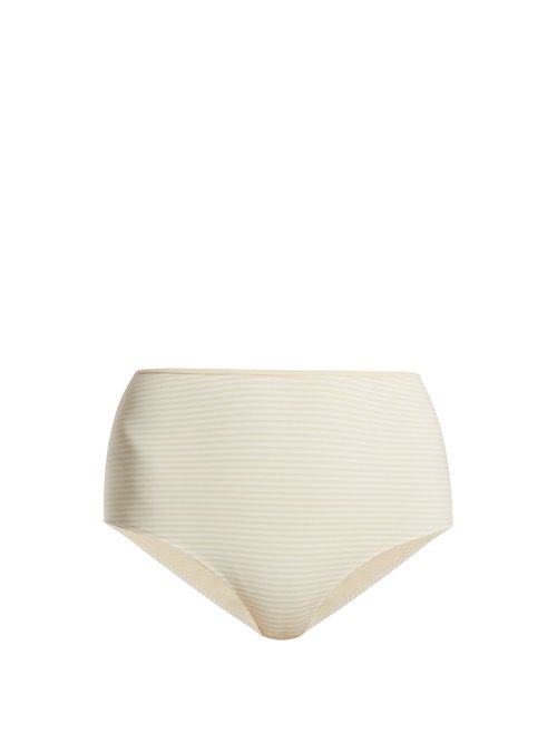 Marysia - Tarpum Bay Reversible High Waisted Bikini Briefs - Womens - Cream White