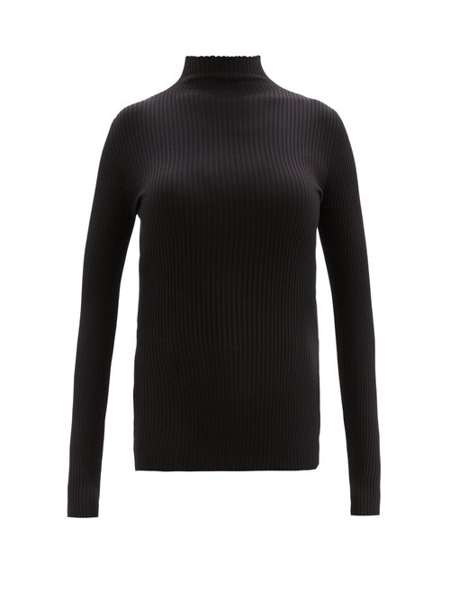 Wolford - Ribbed-knit High-neck Top Black