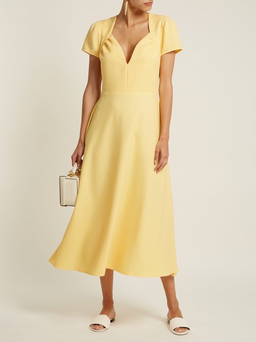 Gioia Bini Tina Crepe Dress Yellow - 80% Off Sale