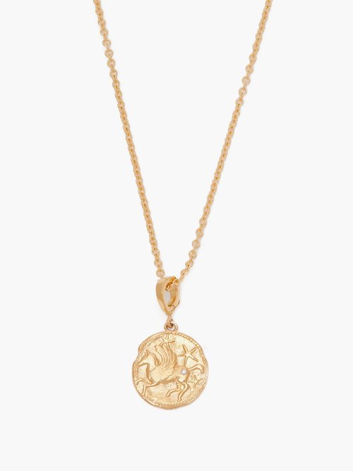 AZLEE Pegasus Diamond & 18kt Gold Necklace