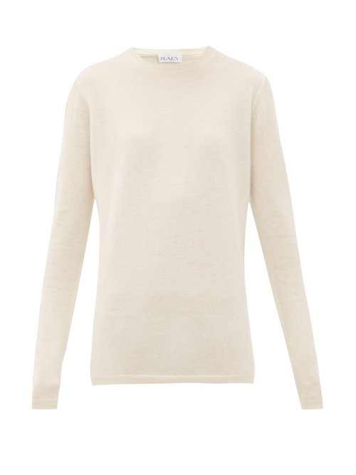 Raey - Long-line Fine-knit Cashmere Sweater Ivory