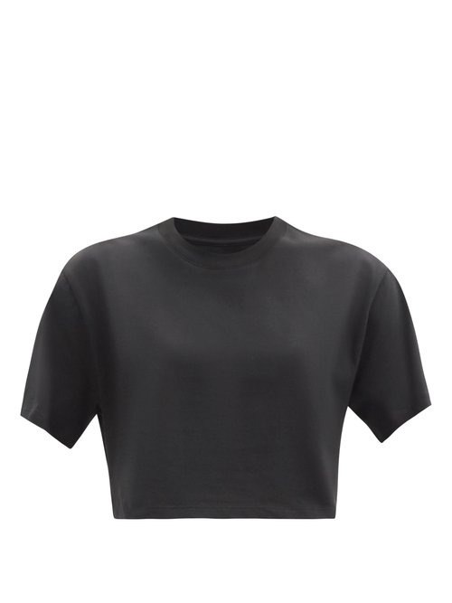 X Karla - The Baby Cotton Cropped T-shirt Black