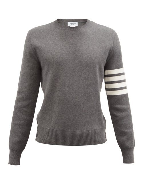 Thom Browne – Striped Cotton Sweater – Mens – Grey