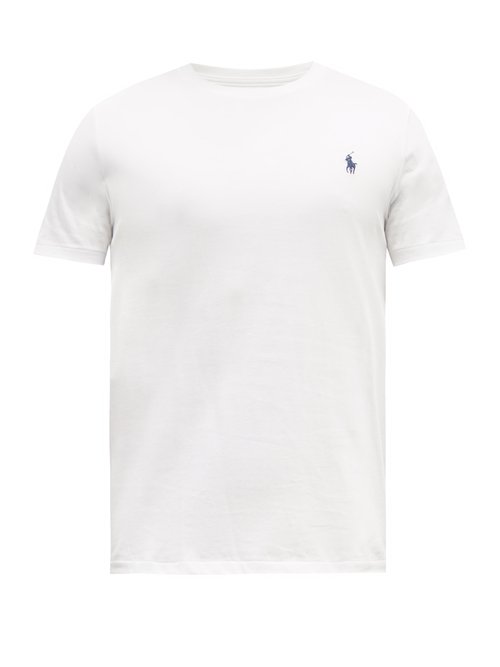 Polo Ralph Lauren - Logo-embroidered Cotton-jersey T-shirt - Mens - White