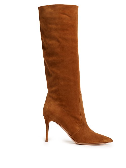 Hansen 85 Suede Knee High Boots by Gianvito Rossi shoes online shopping ...