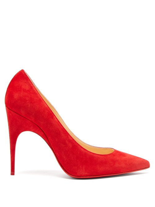 Christian Louboutin – Alminette 100 Suede Pumps Red