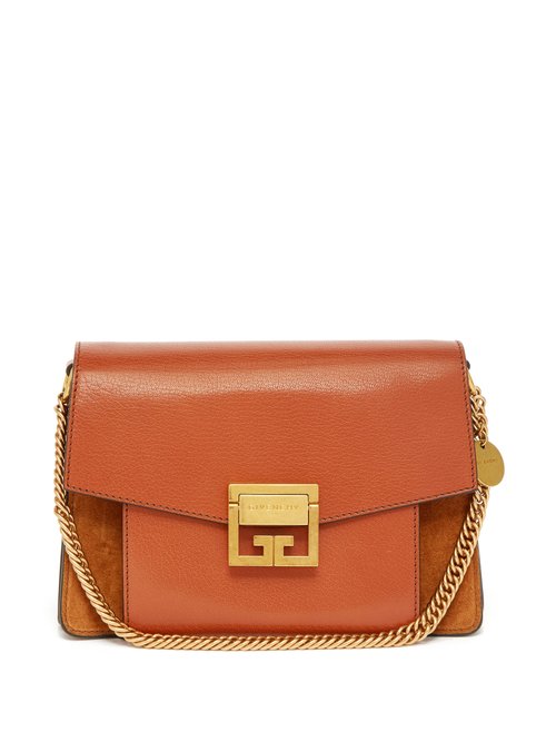 Givenchy Gv3 Mini Suede And Leather Cross-Body Bag In Tan | ModeSens