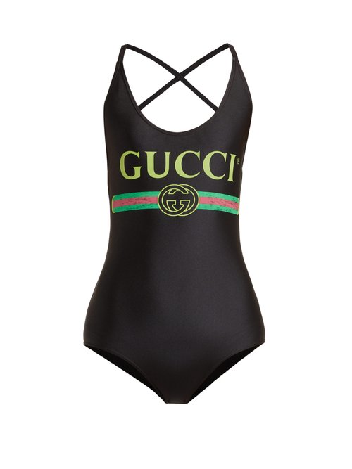 Gucci – Logo-print Bodysuit Black Multi