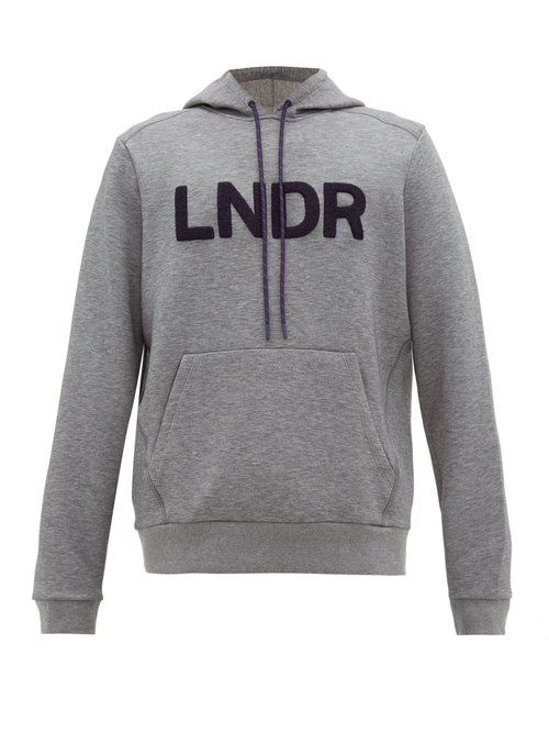 LNDR - Tech-preme Logo-patch Technical Sweatshirt - Mens - Grey