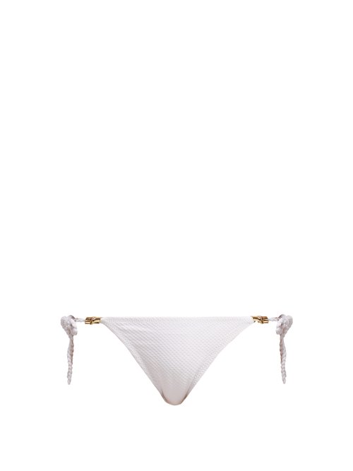 Heidi Klein - Core Textured Bikini Briefs White Beachwear